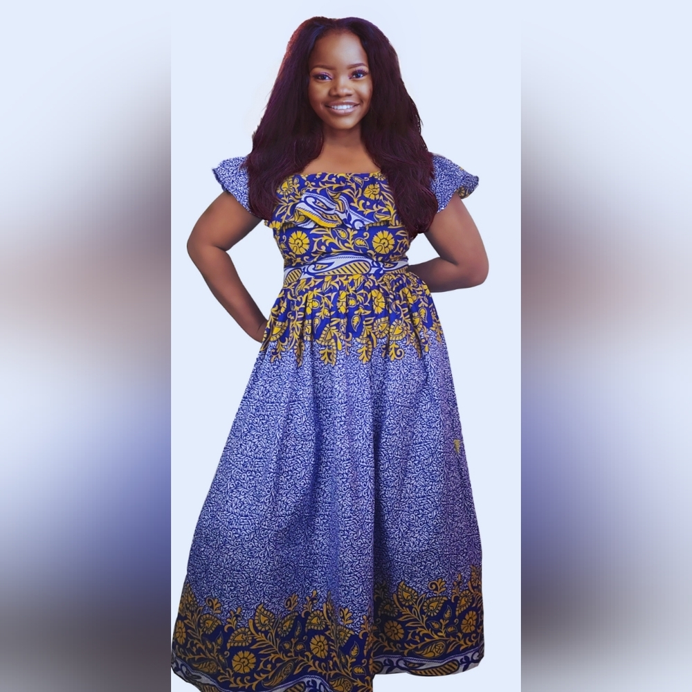 African print maxi dress for women